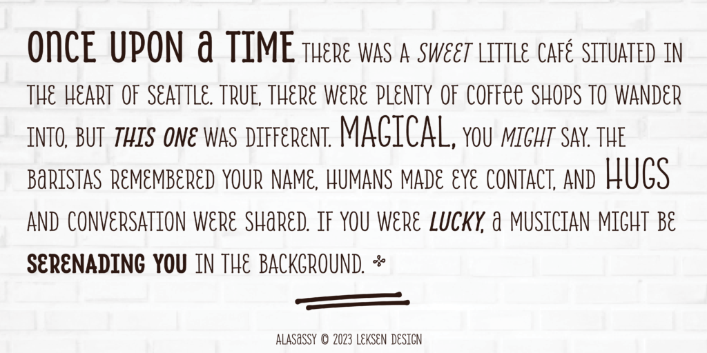 Paragraph in Alasassy font type