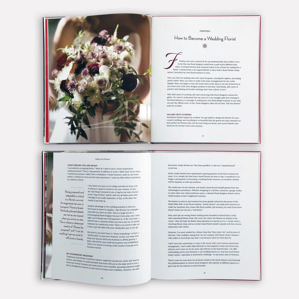 Falling into Flowers book spread